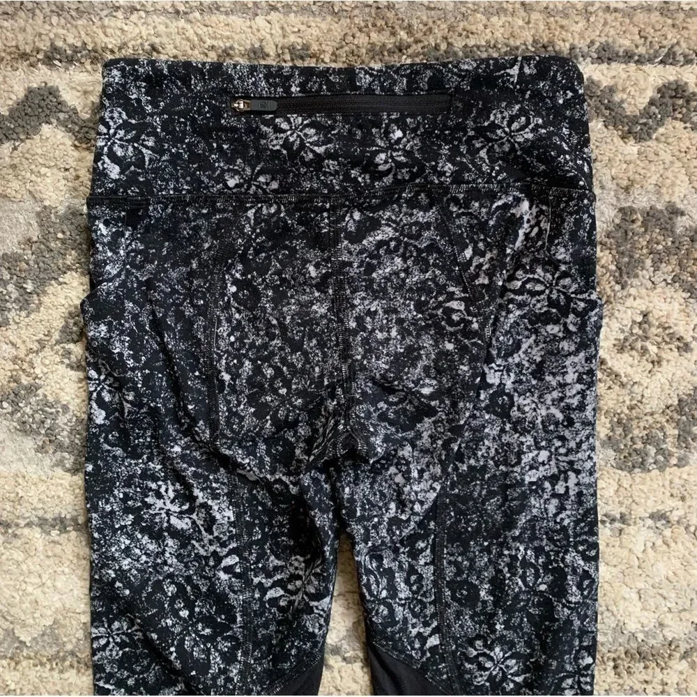 Lululemon Pace Rival Crop Achromatize Ice Grey Black Tights 2